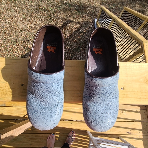 Gray Patterned Women's Mules - Picture 4 of 7